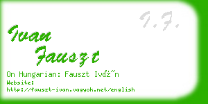 ivan fauszt business card